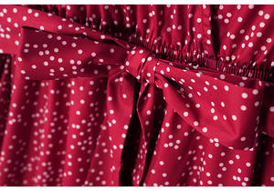 <span class=keywords><strong>Abito</strong></span> aderente <span class=keywords><strong>con</strong></span> cintura a V da donna S-XXL <span class=keywords><strong>con</strong></span> orlo a balza a pois per feste di moda formale - Product Image 5