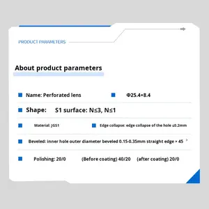 Fornecimento Direto Alta Precisão Acromática Vidro Lentes Micro-Poroso Perfurado Excelente Transmissão De Luz Refração Forte - Product Image 6