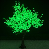 Lampu Pohon Dekorasi Taman Pernikahan Jalanan Motif Lanskap DC Tahan Air Luar Ruangan 10ft RGB Bunga LED Buatan Lampu Natal