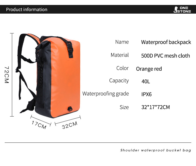 Custom Outdoor Boating Hiking Kayak Floating Swim Surfing Water Sports Dry Bag Roll Top Waterproof Dry Backpack