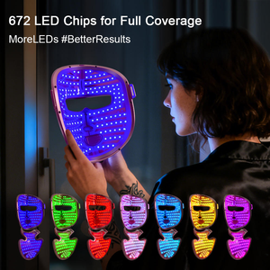 Appareil de photothérapie faciale multi-couleurs pour les soins de la peau à domicile, traitement des cernes et réduction des pores, masque LED - Product Image 3