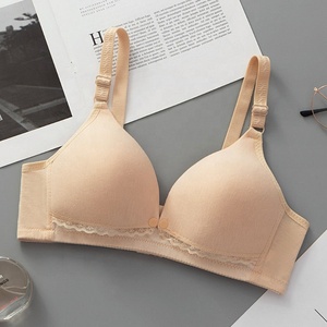 모유 수유용 속옷 앞면 오픈 버튼 소프트 서포트 와이어프리 나일론 여성 브라 - Product Image 4