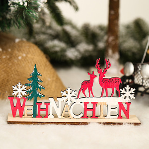 Accesorios navideños de estilo nórdico, muñeco de nieve, reno, alfabeto, adornos, accesorios hechos a mano, decoraciones para el hogar - Product Image 3