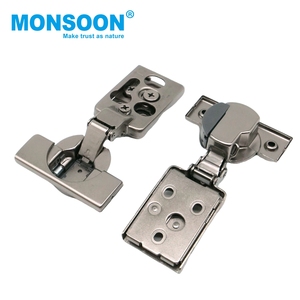 Heavy Duty Iron 3d Hydraulic Soft Close Hinge <b>Kitchen</b> Adjusting Screw Ultra Thin Base Design <b>Kitchen</b> Cabinet Door Hinge - Product Image 2