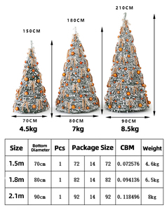 Recién llegado, árbol de Navidad de plástico escalable, decoración de Navidad plegable, árbol de Navidad - Product Image 4