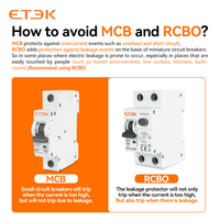 Disjoncteur différentiel électromagnétique ETEK EKL3-40M 6KA 1P+N 16-25A 30mA Type AC avec protection contre les surintensités de 10KA