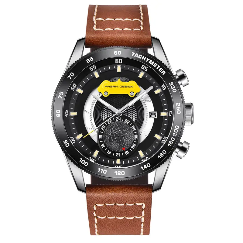 Explosive Design 2022 PAGANI acier inoxydable chronographe cuir montres à Quartz pour hommes livraison directe