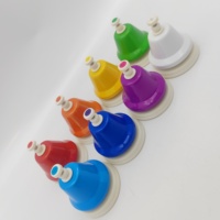 Professional Durable Educational 8 Tones Color Music Toy Desk Hand Bells for Kids Orff Percussion Instrument Early Childhood