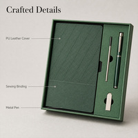 Carnet de notes en cuir BOYI A5 avec stylo, impression de logo personnalisé, style mignon, coffret cadeau d'affaires pour l'école, couverture en PU, format A4