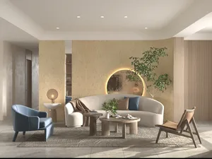 Đá tự nhiên bột tấm Tường tấm lớn 1200*600mm Độ dày 4mm phong phú phong cách đích thực kết cấu uốn cong đá mềm - Product Image 3