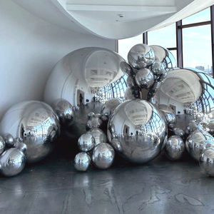 Ballon <span class=keywords><strong>géant</strong></span> <span class=keywords><strong>gonflable</strong></span> en tissu miroir à effet laser brillant - Tailles 1M/2M/2.5M pour décorations de fête d'Halloween et de fête des Mères - Product Image 5