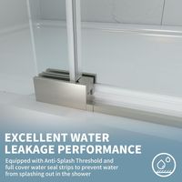 Porte de douche à charnière sur mesure en verre trempé transparent avec support de charnière en acier inoxydable, personnalisable pour usage domestique et professionnel