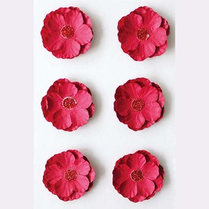28818 6 pièces bricolage artisanat coloré <span class=keywords><strong>Mini</strong></span> papier fleur autocollants pour mariage maison murs décoration scrapbooking - Product Image 4