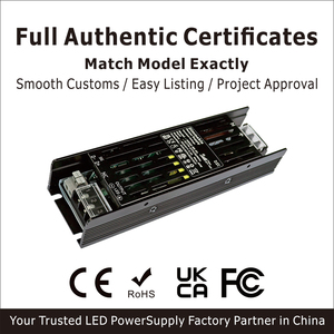 Transformateur <span class=keywords><strong>LED</strong></span> 24V 60W HRGS Triac Dimmable 0-10V avec réduction de tension de 70% 220V, refroidissement naturel en aluminium, sans scintillement, garantie 3 ans - Product Image 3