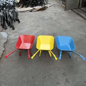 फ़ैक्टरी थोक लिटिल व्हील बैरो गार्डन टूल्स चिल्ड्रन किड्स मेटल व्हीलब्रो सैंड टॉय हैंड ट्रॉली वैगन कार्ट - Product Image 6