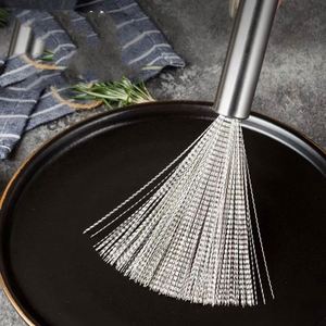 แปรงหม้อสแตนเลสสามารถทำความสะอาดจานด้ามยาวมีประสิทธิภาพการปนเปื้อนสะดวกและรวดเร็วเครื่องมือทำความสะอาดห้องครัว - Product Image 2