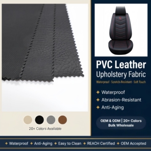 Tessuto in Pelle Sintetica PVC Idrorepellente con Finitura Opaca, Durevole ed Economico, per Sedili Auto - Product Image 1