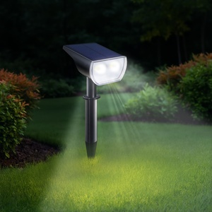 Projecteurs solaires LED extérieurs à haute luminosité IP65 <span class=keywords><strong>pour</strong></span> <span class=keywords><strong>arbre</strong></span> de Noël et mur, avec éclairage automatique, gradation, angle de faisceau de 90 degrés - Product Image 1