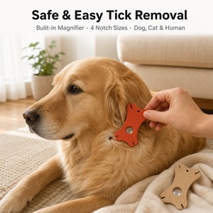 Dispositivo Portatile in Plastica per la Rimozione di <span class=keywords><strong>Zecche</strong></span> con Lente d'Ingrandimento, Strumento per Cani, Gatti e Animali Domestici, Ideale per Escursioni e Campeggio - Product Image 2