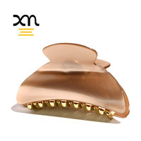 XinMei – pinces à cheveux élégantes, grande pince à cheveux pour femmes, cheveux épais, lustre métallique, pince à cheveux en acétate, grande pince à cheveux simple et solide