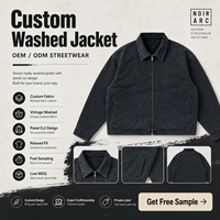 Veste de travail en toile rétro à fermeture éclair pour homme, en cuir personnalisé, en coton lourd, à la mode, imperméable, pour la chasse d'hiver, la rue