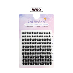 Pestañas Postizas de Cristal de Cuarzo Ahumado DIY, Efecto Cluster 97D <span class=keywords><strong>M</strong></span> Curl 11-17mm, Tono Gema, Estructuradas, Opacas, Difusas, para Cena, Gala, Noche, Glamour - Product Image 1