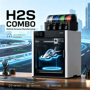 Stampante 3D Combo H2S Bamboo Lab, <span class=keywords><strong>Professionale</strong></span> ad Alta Velocità FDM, Schermo Touch, OEM ODM, Best Seller - Product Image 1