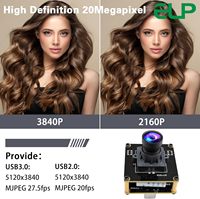 Módulo de Cámara USB 3.0 ELP de 20MP y 27.5fps de Alta Velocidad con Video 4K a 30fps, 0.1 Lux de Baja Luz, Sin Distorsión, Lente Gran Angular para PC