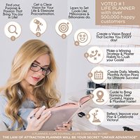 Offre Spéciale A5 loi de l'attraction planificateur de vie et d'objectifs 90 jours voyage semaine planificateur de réussite cahier avec autocollants de planificateur