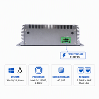 PC Industrial sin Ventilador al por Mayor, Intel 11.ª Gen. I5 1135G7, DDR4, Doble LAN 2.5GbE, DC12V, Mini Ordenador para Control de Automatización