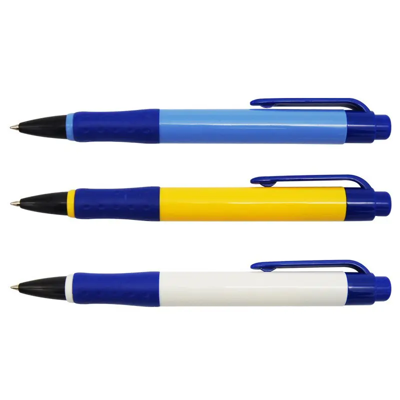 Stylo à bille de type presse à B-587 le plus vendu fourniture de bureau en plastique multicolore avec produit de vente chaud à écriture lisse de 0.7mm