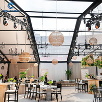 Tente de réception transparente 20x30m, structure en aluminium, noire, pour mariage, événements, fêtes, tentes pour salons professionnels intérieurs/extérieurs, à vendre