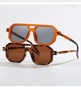 Gran oferta 2023, gafas de sol con montura cuadrada para hombre, gafas de sol cuadradas de lujo para hombre UV 400, gafas de sol con montura cuadrada de gran tamaño, gafas <span class=keywords><strong>2022</strong></span> - Product Image 2