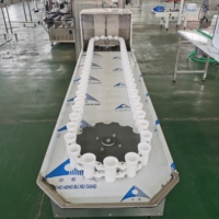 Rinceur de bouteilles en plastique PET rotatif semi-automatique à haute pression pour le nettoyage du lavage des bouteilles de vin et d'eau