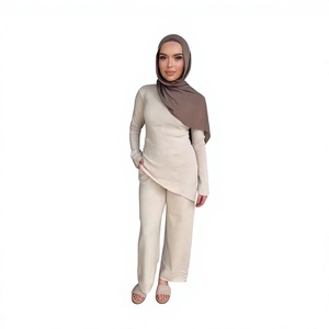 Women's Wool Knitted <b>Sweater</b> <b>Set</b> Asymmetrical Off Shoulder Loose Fit Full Length Solid Color Minimalist Autumn Style - Product Image 5