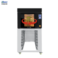 Horno Industrial Rotatorio de Aire Caliente para Pizza y Asados, 12 Bandejas, Horno de Convección Reforzado, Motor para Procesamiento de Granos