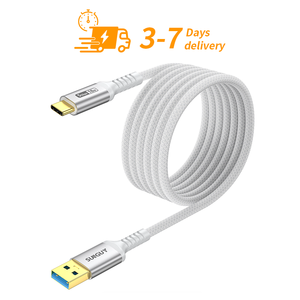 Cable de Carga Rápida Trenzado USB a Tipo-C SUNGUY de 1.5m, Listo para Enviar, para Teléfono Móvil, Banco de Energía y Automóvil - Product Image 1