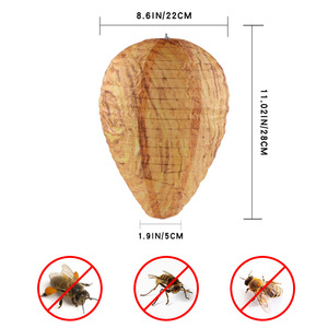 Linterna de colmena de papel repelente de avispas al por mayor nido de avispas simulado nido de avispas amarillo señuelo disuasorio de avispas para avispones - Product Image 6