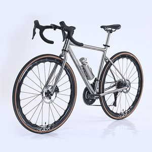 <span class=keywords><strong>Bicicletta</strong></span> da Strada in Titanio Pieno, 24 Velocità con Cambio Wireless, Bici da Corsa Interamente in Lega di Titanio con Cablaggio Interno Completo - Product Image 3