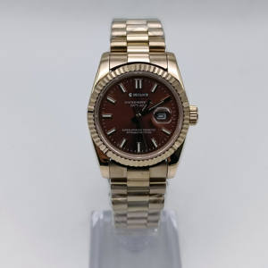 Montre mécanique de luxe NH35 avec logo personnalisé, montre automatique pour homme de haute qualité, acier inoxydable, style business - Product Image 1