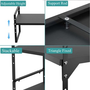 Organisateurs d'étagères d'armoires extensibles Organisateur d'ustensiles de couverts en métal empilable Rangement de casseroles et de poêles de cuisine pour une large utilisation - Product Image 3