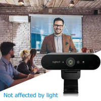 Logitech BRIO C1000e Webcam 4K Ultra HD 1080P 60FPS HDR RightLight 3 Zoom Digital 5X Triple FOV Dual Mic Windows Hello Business