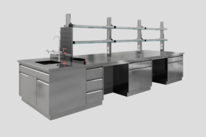 Özelleştirilebilir Boyutta Laboratuvar Tezgahı, Endüstriyel Kalite Kontrol Laboratuvarı için Yer Tasarruflu Yüksekliği Ayarlanabilir Laboratuvar Çalışma Tezgahı - Product Image 3