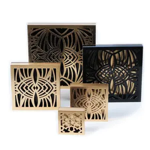 Caja de madera personalizable exquisita negra al por mayor