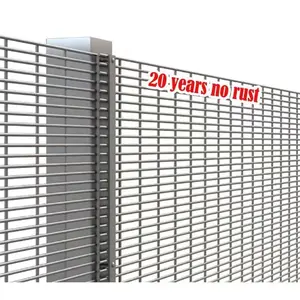 Haute sécurité Anti-escalade 358 clôture panneaux de treillis métallique soudés fournisseur de clôture électrique spécialité C au-delà de la clôture prix bas