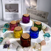 Bocal en verre coloré pour bougie d'aromathérapie, décoration d'intérieur, diffuseur de parfum pour hôtel et gîte, avec logo