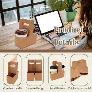 Porte-gobelet en papier de carton à emporter jetable imprimé de logo personnalisé - Product Image 3