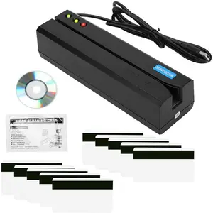 Недорогой портативный MSR605X USB Магнитный картридер и записывающее устройство для hico & loco все 3 трека