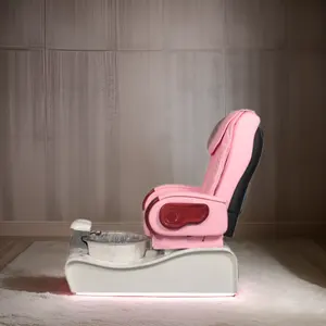New pink multifunctional massage electric recliner with colorful crystal Wan high end design pedicure chair