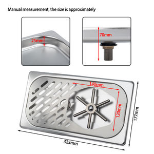 Lavavasos <span class=keywords><strong>de</strong></span> Acero Inoxidable para Encimera, Enjuagador <span class=keywords><strong>de</strong></span> Vasos Manual <span class=keywords><strong>de</strong></span> Alta Presión, Lavador <span class=keywords><strong>de</strong></span> Botellas - Product Image 3